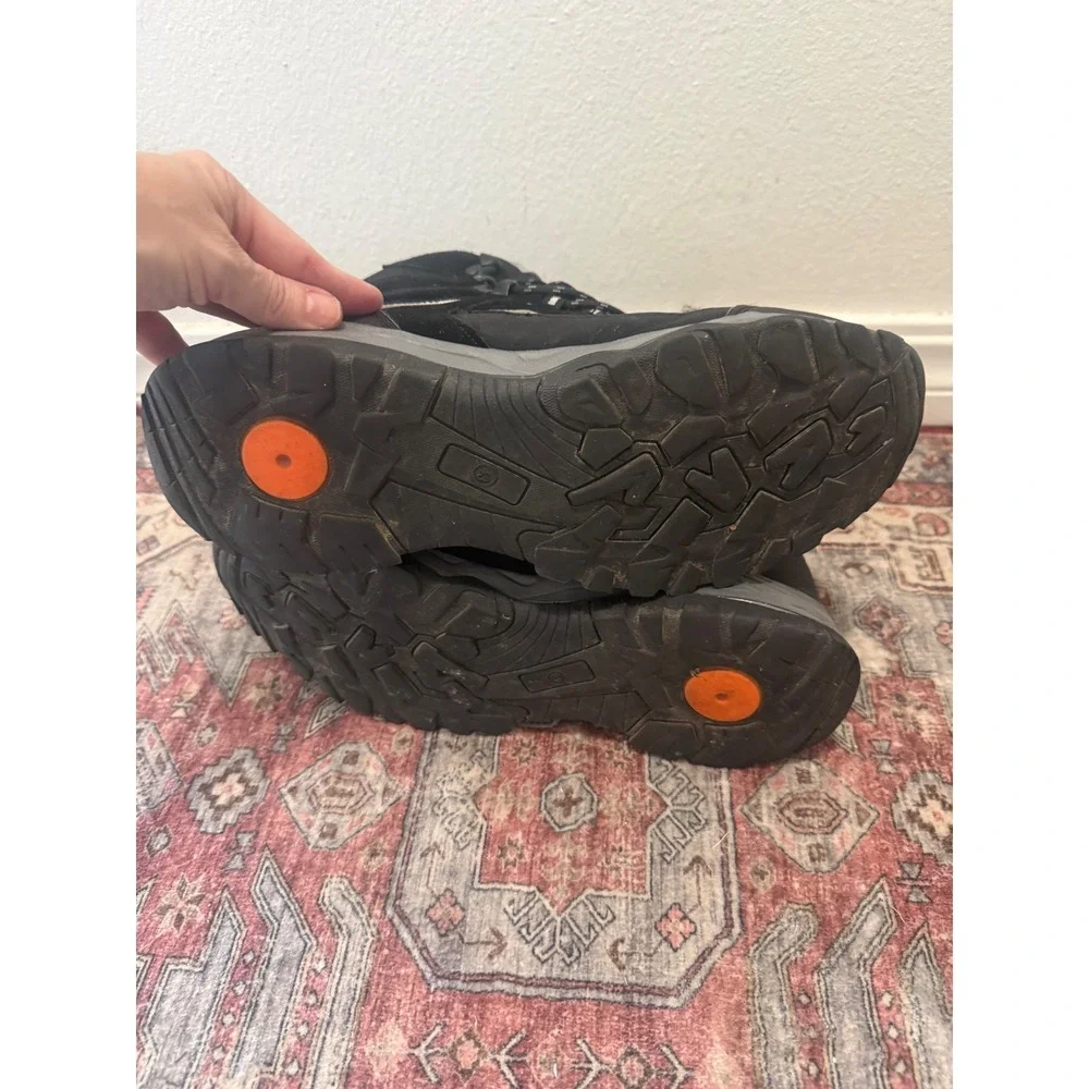 AVS-TEX Mens Hiking Boots Black Grey Mid Top Trail Shoes EU 43 US 10